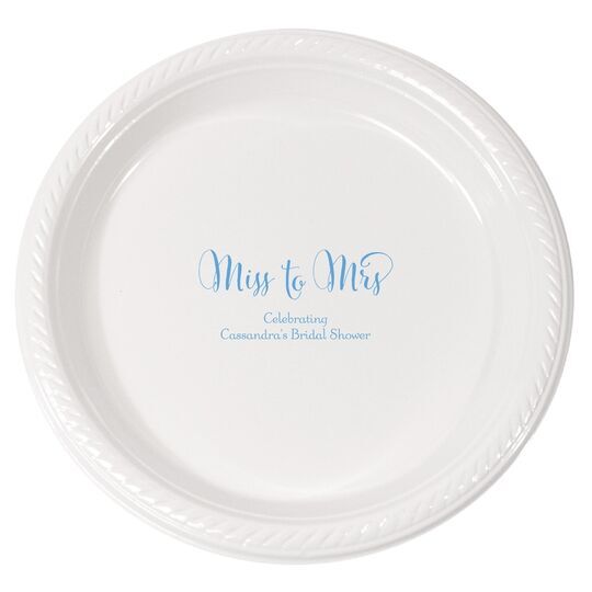 Miss To Mrs Plastic Plates